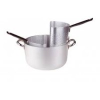 CASSERUOLA CON 2 COLAPASTA A SPICCHIO ALTO IN ALLUMINIO diametro 34 cm, altezza 18 cm, capacità 15 lt